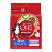 Сухий корм Purina One Medium & Maxi для дорослих собак середніх і великих порід, з ягням та рисом, 2.5 кг