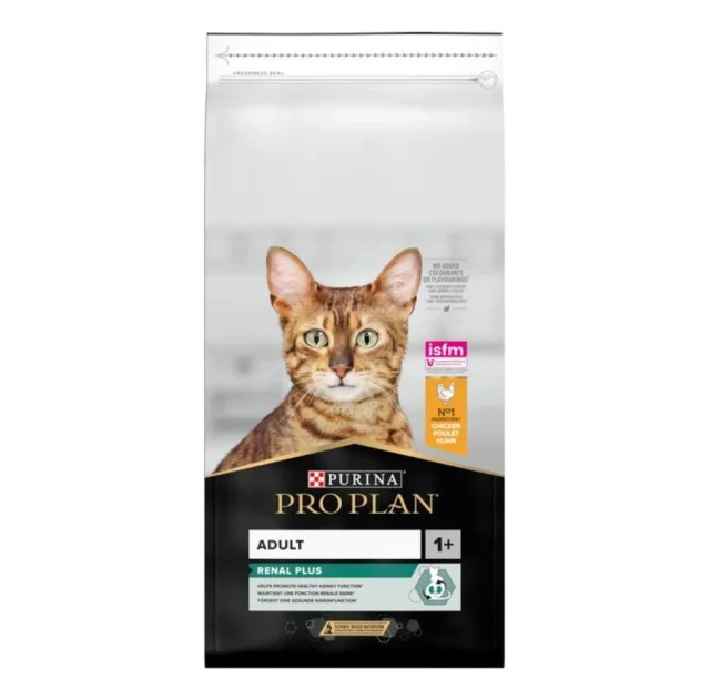Сухой корм Purina Pro Plan Renal Plus Adult для взрослых кошек, с курицей, 14 кг