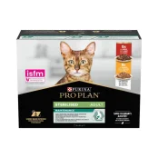Влажный корм Purina Pro Plan Sterilised для взрослых стерилизованных кошек, с говядиной и курицей, 10 × 85 г