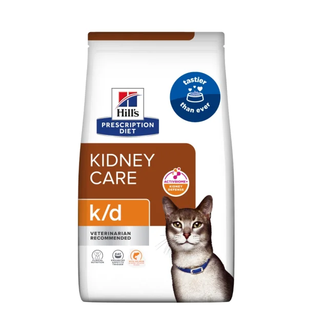 Сухий корм Hill’s PRESCRIPTION DIET k/d для котів, підтримання функції нирок, з лососем, 1.5 кг