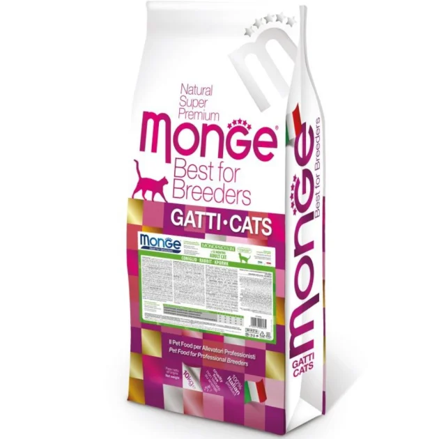 Сухой корм Monge Cat Adult для взрослых кошек, с кроликом, 10 кг
