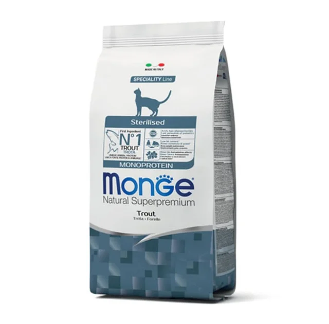 Сухий корм Monge Cat Sterilised для стерилізованих котів, з фореллю, 5 кг