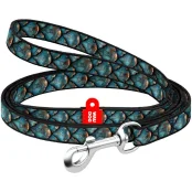 Повідeць WAUDOG Nylon для котів та дрібних порід собак, малюнок "Луска", XS, 1 см, 1.22 м