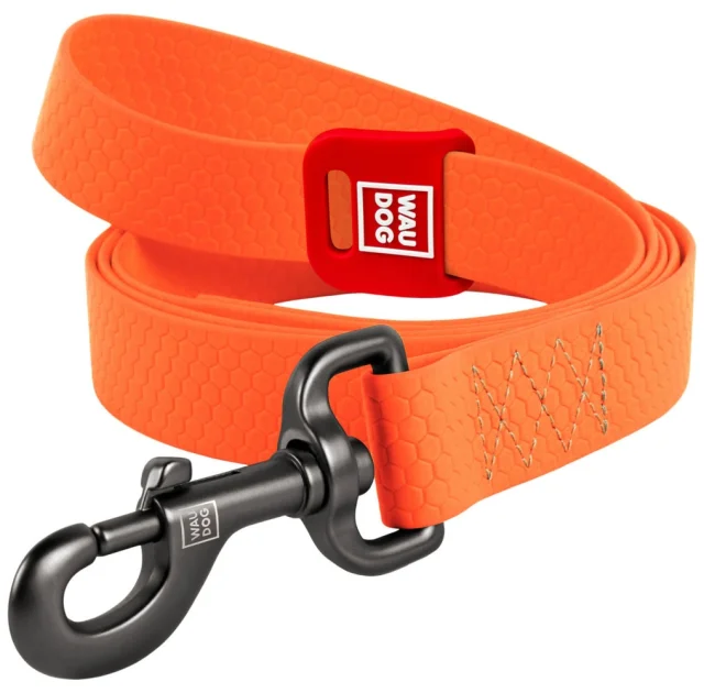 Повідeць WAUDOG Waterproof для собак, водостійкий, помаранчевий, M, 2 см, 5 м