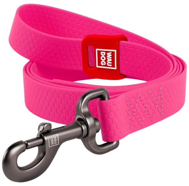 Повідeць WAUDOG Waterproof для собак, водостійкий, рожевий, S, 1.5 см, 5 м