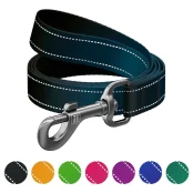 Поводок WAUDOG Nylon Mono для собак, светоотражающий, черный, M, 2 см, 2 м