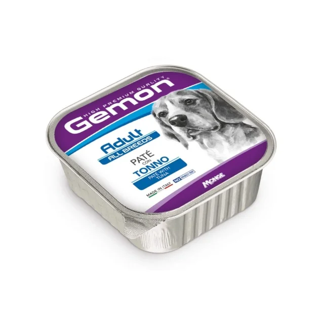 Вологий корм Gemon Dog Wet Adult для дорослих собак, тунець, 150 г