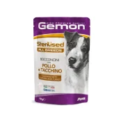 Вологий корм Gemon Dog Wet Sterilised для стерилізованих собак, курка та індичка, 100г