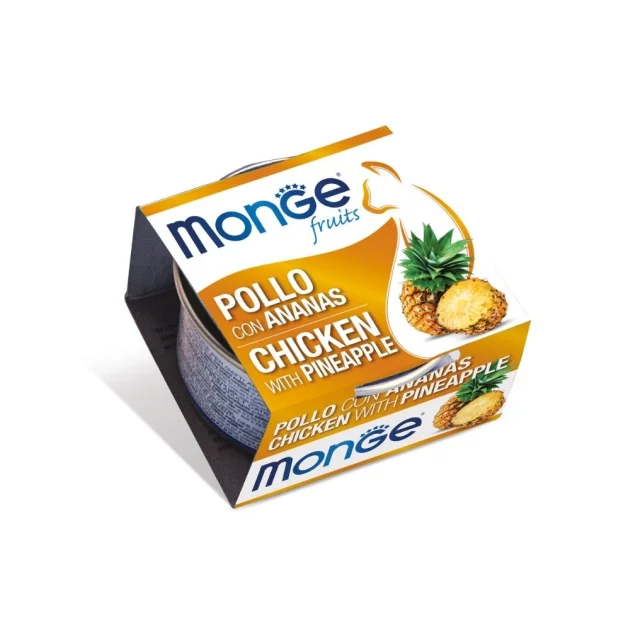 Вологий корм Monge Cat Wet Adult для дорослих котів, курка з ананасом, 80 г