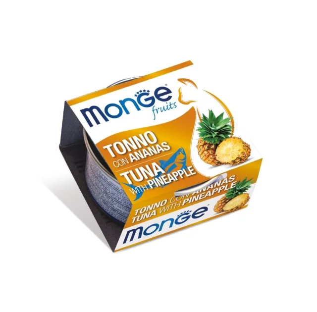 Влажный корм Monge Cat Wet Adult для взрослых кошек, тунец с ананасом, 80 г