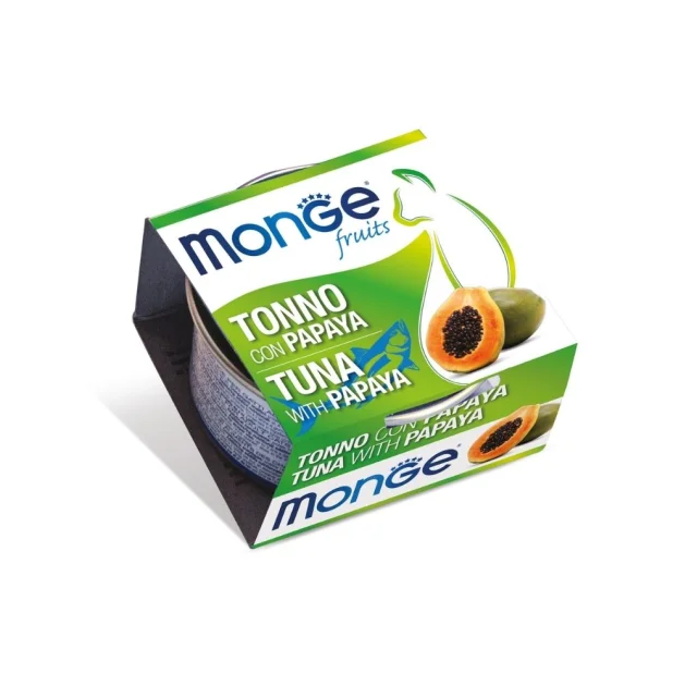 Влажный корм Monge Cat Wet Adult для взрослых кошек, тунец и папайя, 80 г