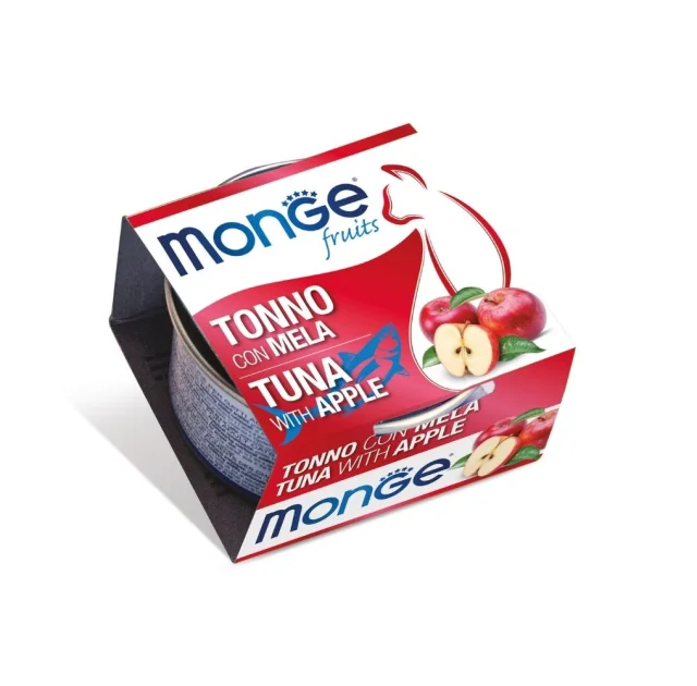 Влажный корм Monge Cat Wet Adult для взрослых кошек, тунец с яблоком, 80 г