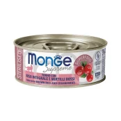 Влажный корм Monge Cat Wet Sterilised для взрослых стерилизованых кошек, тунец и клюква, 80 г