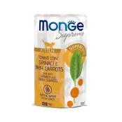 Влажный корм Monge Cat Wet Kitten для котят, тунец со шпинатом и молодой морковью, 80 г