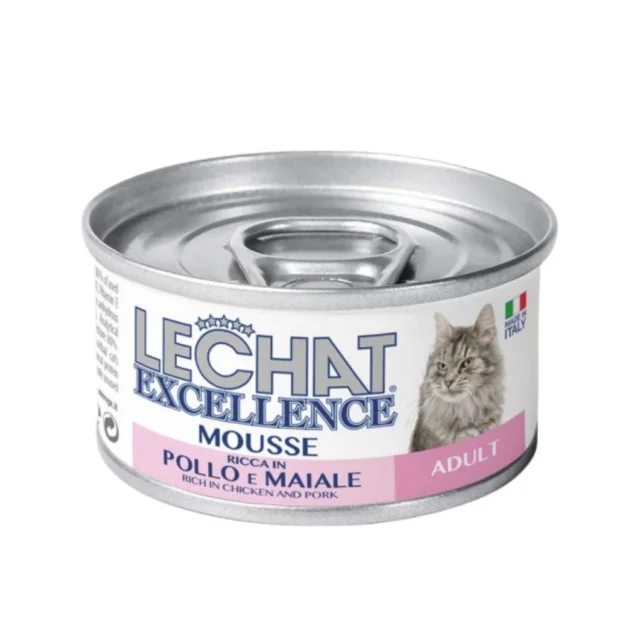 Вологий корм Monge LCE Cat Wet Adult для дорослих котів, свинина з куркою, 85 г