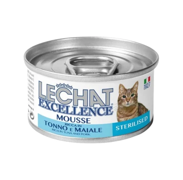 Вологий корм Monge LCE Cat Wet Sterilised для стерилізованих котів, тунець зі свининою, 85 г