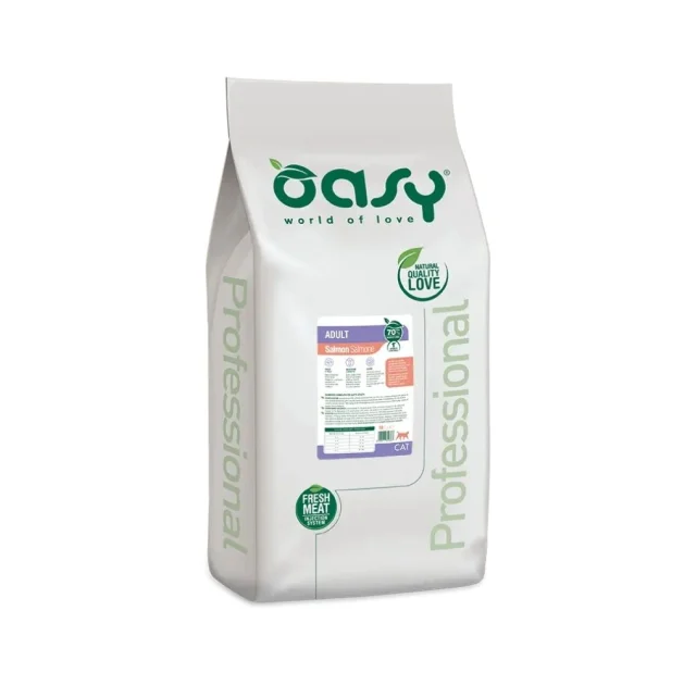 Сухий корм Oasy Cat Lifestage Adult для дорослих котів, лосось, 4.5 кг