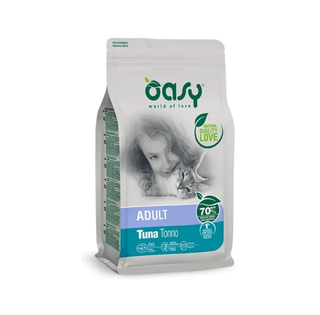 Сухий корм Oasy Cat Lifestage Adult для дорослих котів, тунець, 0.3 кг