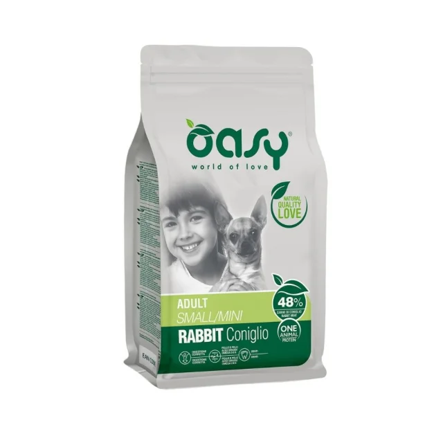 Сухий корм Oasy Dog OAP Adult Small/Mini для дорослих собак малих порід, кролик, 2.5 кг