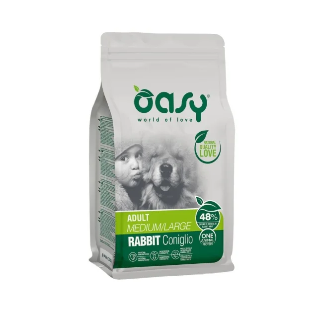 Сухий корм Oasy Dog OAP Adult Medium/Large для дорослих собак середніх і великих порід, кролик, 2.5 кг