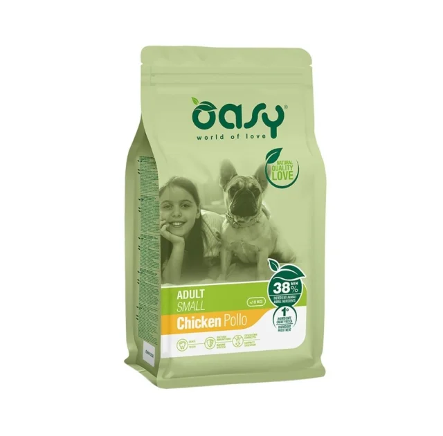 Сухий корм Oasy Dog Lifestage Adult Small для дорослих собак малих порід, курка, 1 кг