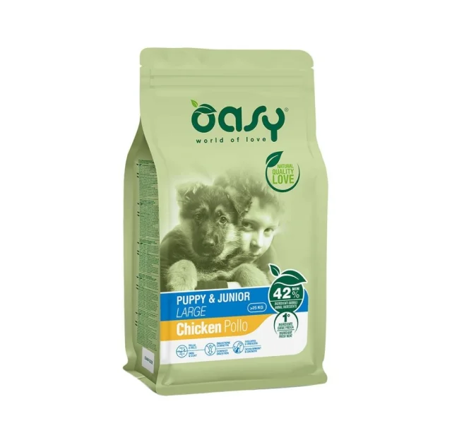 Сухой корм Oasy Dog Lifestage Puppy & Junior Large для щенков больших пород, курица, 3 кг