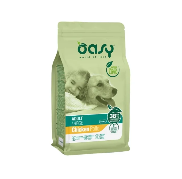 Сухий корм Oasy Dog Lifestage Adult Large для дорослих собак великих порід, курка, 3 кг