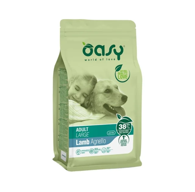 Сухий корм Oasy Dog Lifestage Adult Large для дорослих собак великих порід, ягня, 3 кг