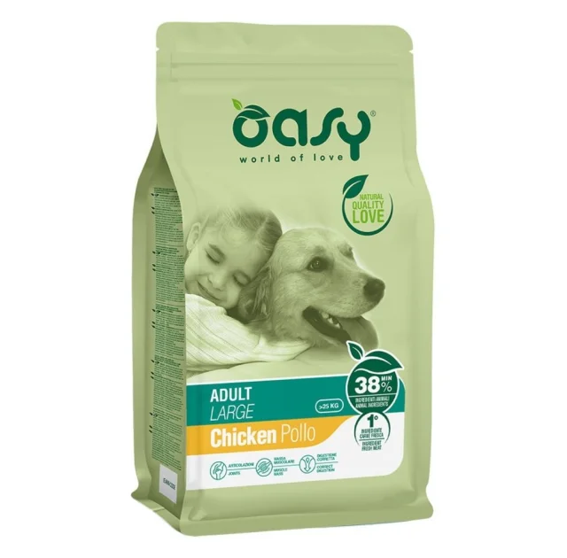 Сухий корм Oasy Dog Lifestage Adult Large для дорослих собак великих порід, курка, 12 кг