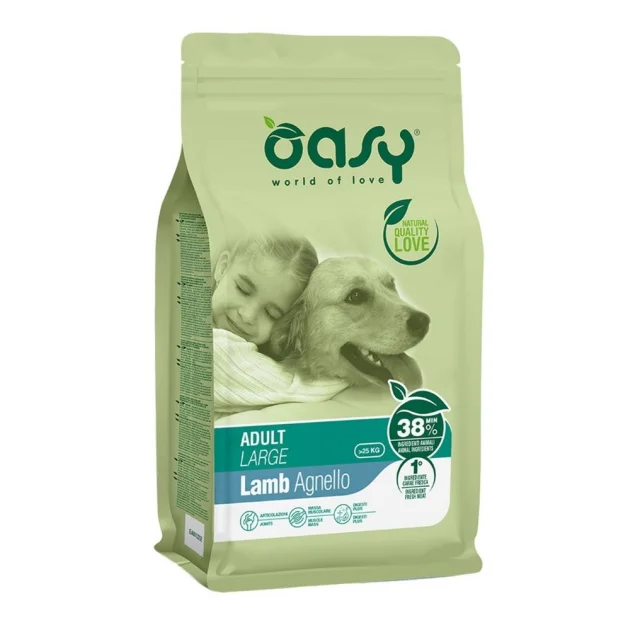 Сухий корм Oasy Dog Lifestage Adult Large для дорослих собак великих порід, ягня, 12 кг
