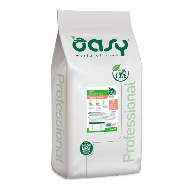 Сухий корм Oasy Dog OAP Adult Medium/Large для дорослих собак середніх і великих порід, лосось, 18 кг