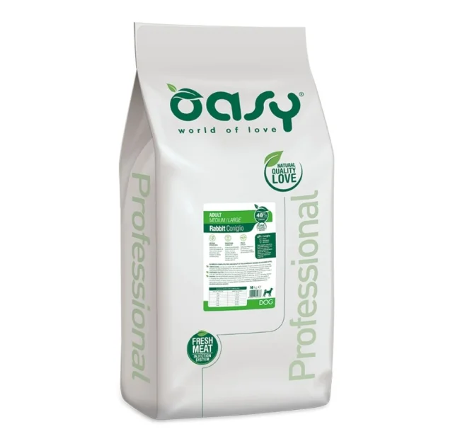 Сухий корм Oasy Dog OAP Adult Medium/Large для дорослих собак середніх і великих порід, кролик, 18 кг