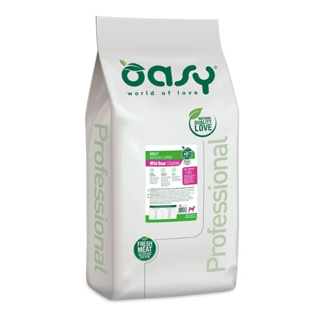 Сухий корм Oasy Dog OAP Adult Medium/Large для дорослих собак середніх і великих порід, дикий кабан, 18 кг