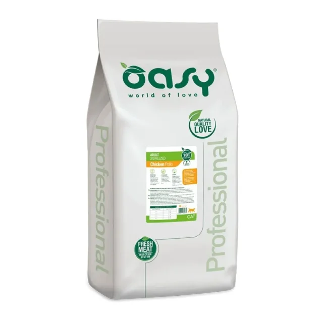Сухий корм Oasy Cat Lifestage Sterilized для стерилізованих котів, курка, 18 кг