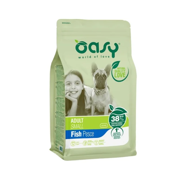 Сухий корм Oasy Dog Lifestage Adult Small для дорослих собак малих порід, риба, 3 кг