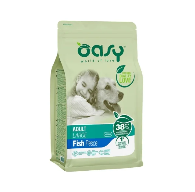 Сухий корм Oasy Dog Lifestage Adult Large для дорослих собак великих порід, риба, 12 кг