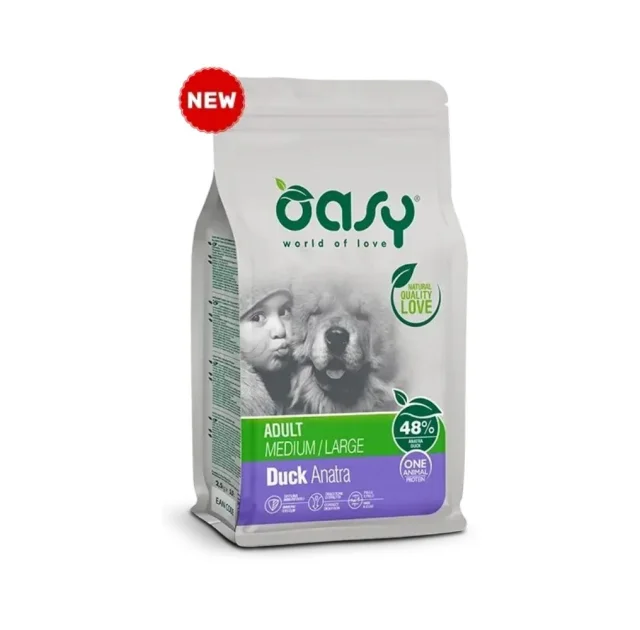Сухий корм Oasy Dog OAP Adult Medium/Large для дорослих собак середніх і великих порід, качка, 12 кг