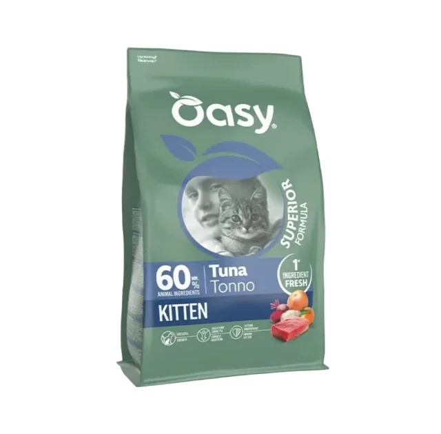 Сухий корм Oasy Dry Cat Superior Kitten для кошенят, тунець, 0.3 кг