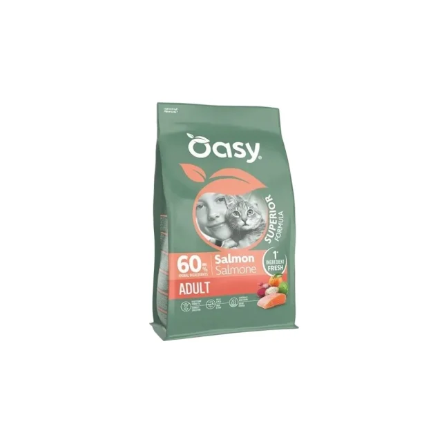 Сухий корм Oasy Dry Cat Superior Adult для дорослих котів, лосось, 0.3 кг
