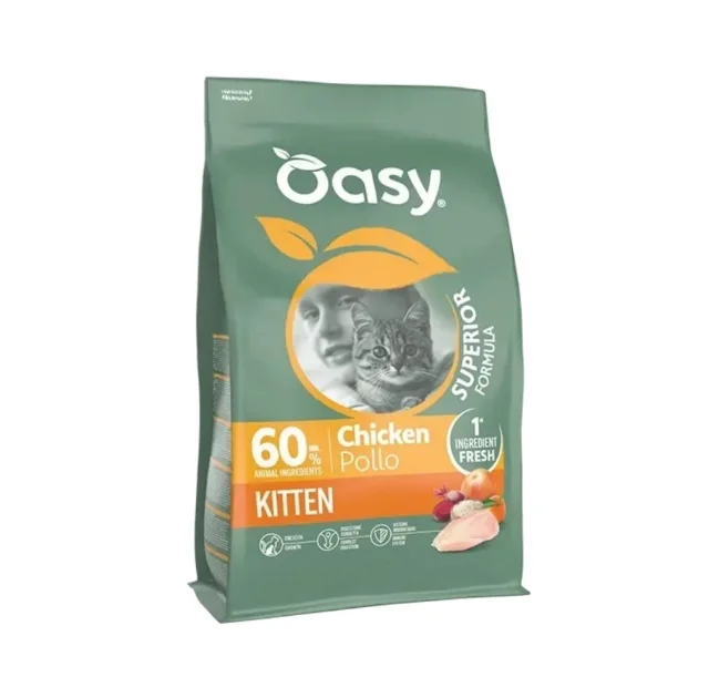 Сухий корм Oasy Dry Cat Superior Kitten для кошенят, курка, 1.5 кг
