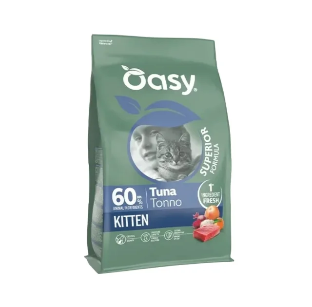 Сухий корм Oasy Dry Cat Superior Kitten для кошенят, тунець, 1.5 кг