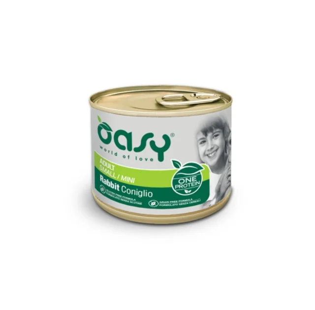 Вологий корм Oasy Dog Wet OAP Adult Small/Mini для дорослих собак малих порід, кролик, 200 г