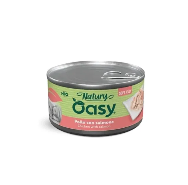 Вологий корм Oasy Dog Wet Natury для собак, курка з лососем, 150 г