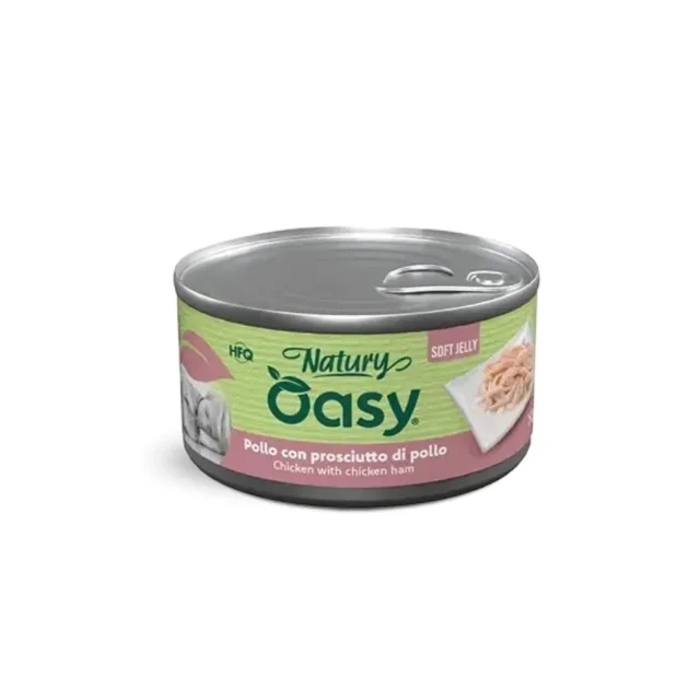 Вологий корм Oasy Dog Wet Natury для собак, курка з шинкою, 150 г
