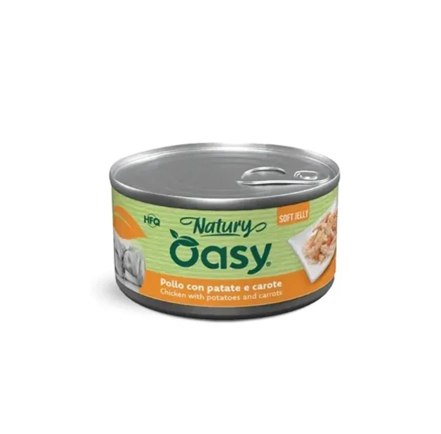 Вологий корм Oasy Dog Wet Natury для собак, курка з картоплею та морковю, 150 г