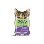 Вологий корм Oasy Cat Wet Delicatesse для дорослих котів, пашет з індичкою, 85 г