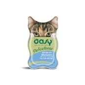 Вологий корм Oasy Cat Wet Delicatesse для дорослих котів, паштет з тріскою, 85 г
