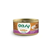 Вологий корм Oasy Cat Wet Caprice для дорослих котів, мус з телятиною, 85 г