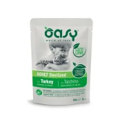 Вологий корм Oasy Cat Wet Adult Sterilized для дорослих стерилізованих котів, індичка, 85 г