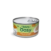 Вологий корм Oasy Cat Wet Natury для дорослих котів, курка з сиром, 85 г